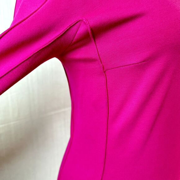 Maison Martin Margiela Women's Pink Midi Sheath Dress Sz 40/4 Knit Jersey Italy - Picture 4 of 16